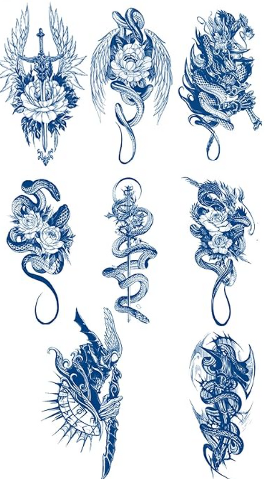 Semi Permanent Tattoos for Men and Long-Lasting 2 Weeks